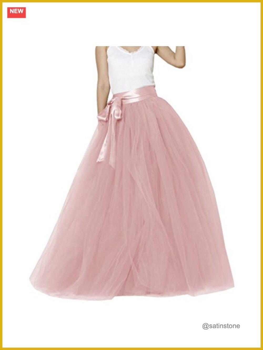 Women's Tulle Tutu Skirt Long Party Evening Layered High Rise